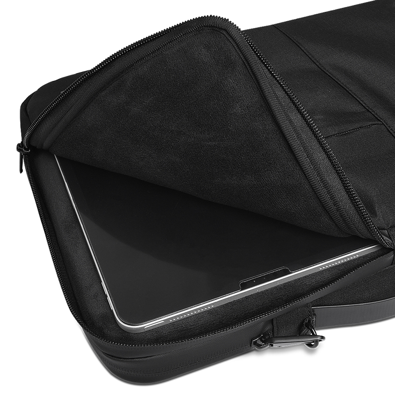 WiWU Alpha Double Layer Sleeve Waterproof Faux Fur Lining Computer Compartment Handbag 