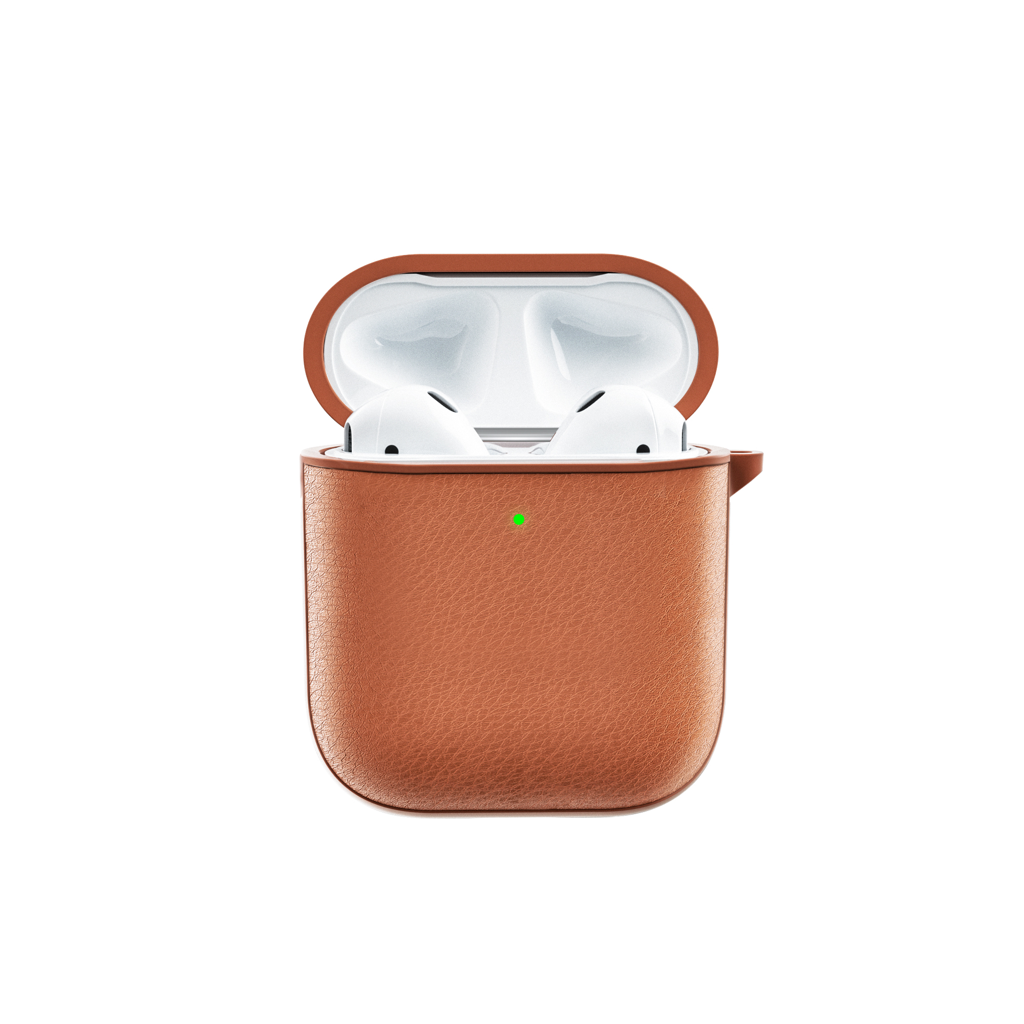 WiWU Calfskin Genuine Leather Case Portable Carry TPU+Calfskin 360 Degree Full Protection for Airpods