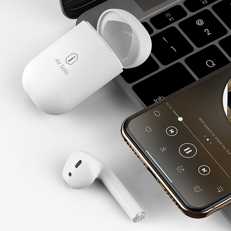 WiWU AirSolo Earphone Waterproof Earbuds True Wireless Single for iPhone Android
