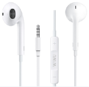 WiWU EB101 Universal 3.5mm Audio Earbuds with Microphone Apple iPhone Earphone Tablet
