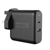 WiWU PT6021 USB-C Black 60W Fast Charging Wall Charger for Tablet And Laptop