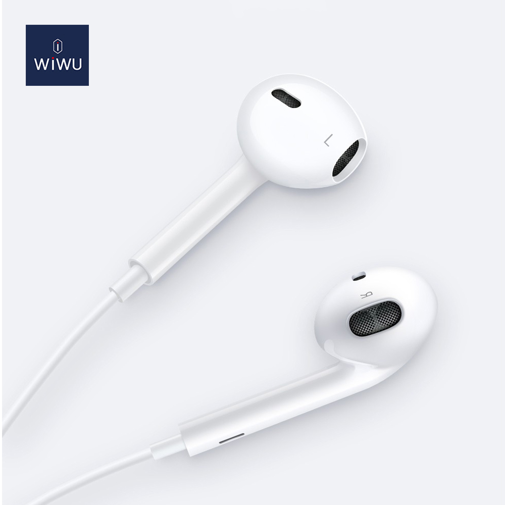 WiWU Mobile Plug In-ear High Quality Wired Earphone No Need Bluetooth Lightning Earbuds Compatible for All Devices