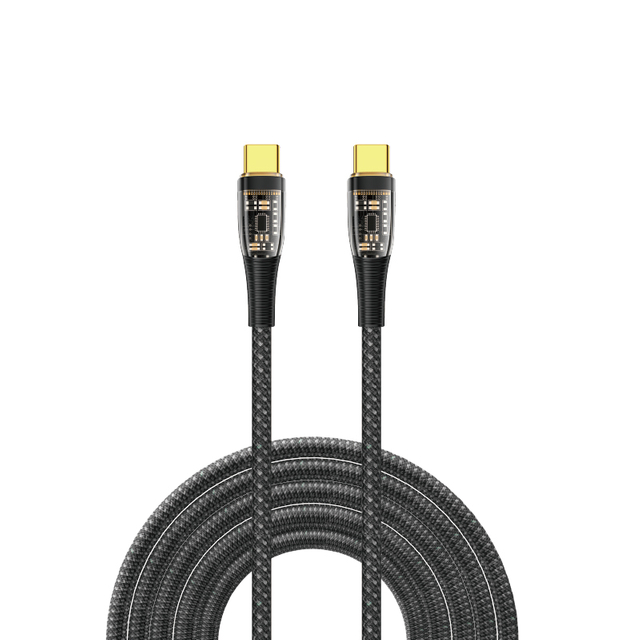WiWU 2m Nylon Cable USB C to USB C 100W High Speed Super Fast Charging Cables for Macbook Laptop Phone