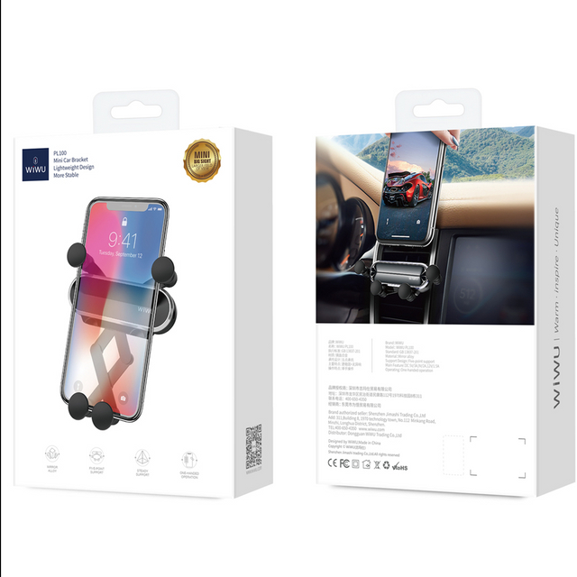 WIWU Portable Folded Small Size Car Holder Easy to Charging for Smart Phone in Car