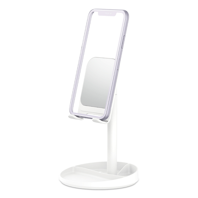 WiWU ZM201 Mirror Desktop Stand 2 in 1 Desktop Mobile Phone Stand Accessories Storage Flexible Phone Holder