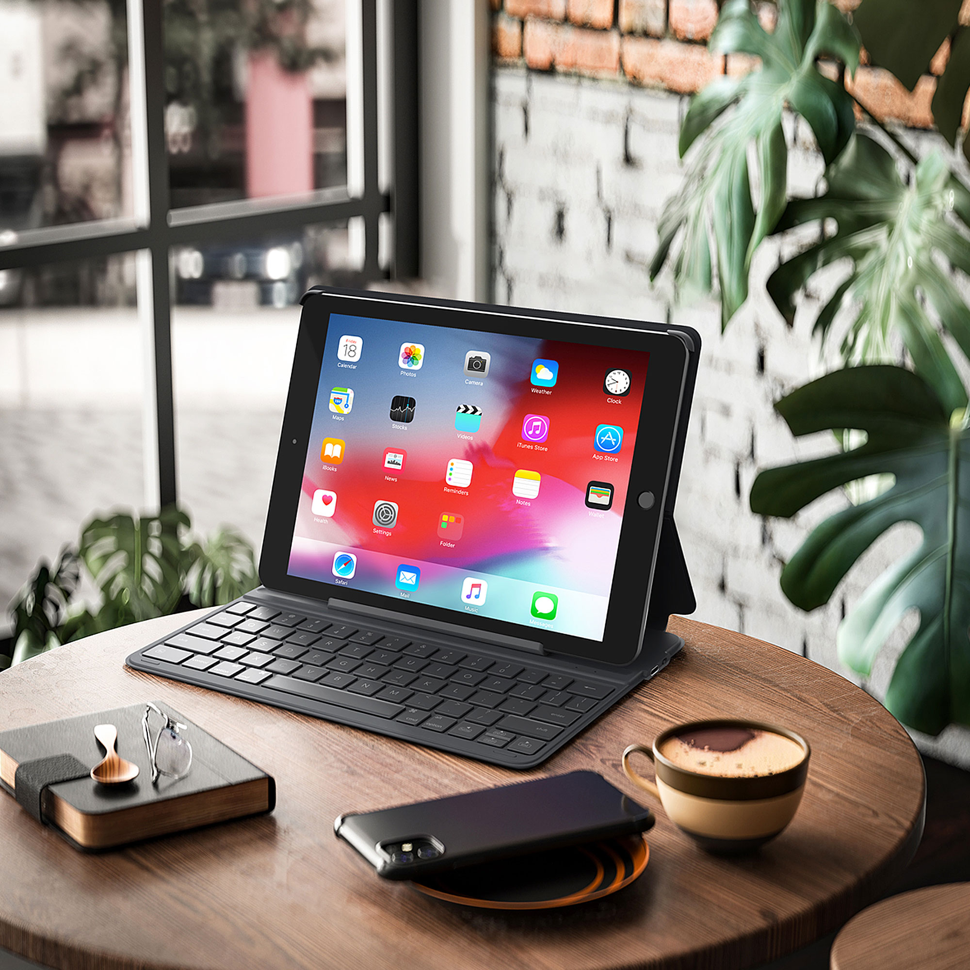 WiWU Bluetooth 5.1 Smart Keyboard Case for iPad (9th generation) 10.2 inch Wireless Rechargeable Keyboards New Arrival 2022
